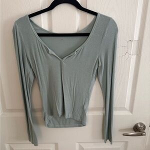 Elegant Sage Long Sleeve Top